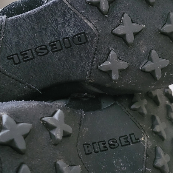 Diesel Almaty Genuine Leather Sneakers/Trainers Dark Green/Black Shoes M8/EU40.5 - Picture 15 of 16